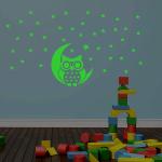 DreamKraft Green Vinyl Glow In The Dark Kids Room Decor Radium Sticker 64x35 cm