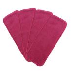 Ineffable Baby Diaper 3 Layer Microfiber Washable Reusable Pocket Cloth Diaper Nappy Insert Pads for Kids (Pack of 4, Pink)