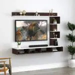 Anikaa Larisa Engineered Wood TV Unit/ TV Stand/ Wall Mounted TV Cabinet/ TV Entertainment Unit (Walnut) (Ideal for 43 Inch)(D.I.Y)