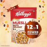 Kellogg's Muesli 20% Nuts Delight | Breakfast Cereal | 500gms | High in Iron| High in Fibre | Naturally Cholesterol Free