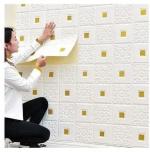 VRTREND Architecture White Wallpaper (70 Cm X 77 Cm, Pack Of 5)