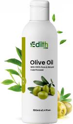 Edith Naturals Olive Oil For Hair, Skin & Lips- Natural Makeup Primer for men & women Hair Oil (100 ml)