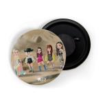 Dhcrafts Brown Metal K- Pop Itzy D5 Printed Fridge Magnet, 5.8 Cm