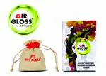 Air Gloss Car Perfume Rose Hanging Jute Bag with 2 Perfume Cakes | Air freshener Natural and Organic with Eco Friendly | Car, Home, Office Air Freshener