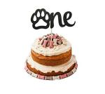 Festiko Dog Cake Topper 1, Black Glitter Dog 1st Birthday Cake Topper, Lets Pawty Cake Topper, Puppy Cake Topper For Pet Dog 1st Birthday Party Decorations Supplies Set