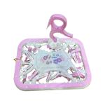 Chinmay Kids Plastic Cloth Drying Stand Hanger With 24 Clips/pegs | Portable Hanging Rack for Lingerie, Hosiery, Swimsuits, Baby Clothes (Rectangle, PInk)