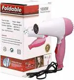 QONETIC Mini Portable Hot Hair Dryer 1000W Travel Hair Dryers Small Foldable Blow Dryer Folding Hair Diffuser Blower