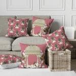 Astitva Handmade Printed Silk Cushion Covers, Throw Pillow Covers, Square Cushion Cover - Pack of 5, 20x20 Inches, Multicolour