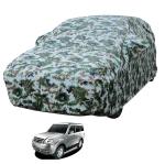 MOCKHE Car Body Cover Compatible with Tata Sumo Grande with Mirror Pockets, Triple Stitched, Water Resistant Car Cover, Forest