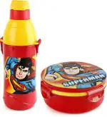 Cello Stainless Steel Tiffy Lunch Box And Water Bottle (Combo Of 2)