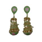 Priyansh Enterprise Handmade Parrot Brass Traditional Earrings For Parties, Festivals For Women