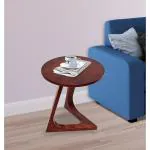 SMAART CRAAFTS Dolph Solid Wood END Table for Living Room| Natural Teak Finish | Solid Mango Wood |