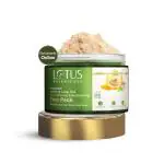 Lotus Botanicals Multani Mitti, Turmeric & Orange Peel Skin Tightening & Brightening Face Pack, Tightens Skin, Enhances Radiance, Fades Dark Spots - 120g