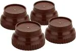 PANCHANAN ENTERPRISE Anti Vibration Brown Round Plastic Washing Machine Stand (6 x 12 cm) (Pack of 4)