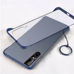 TRIFTY Blue Polycarbonate, Thermoplastic Polyurethane Ultra Thin Frameless Matte Transparent with Metal Ring Buckle Back Cover Case for Vivo V15|MOBILE COVER|COVER|BACK COVER|MOBILE CASE|FLIP COVER