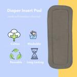 BADAL KIDZ Premium Quaility Baby Cloth Diapers and Wet Free Insert Pads | 7 Insert Pads Kids Baby | Color- Brown | Size-M