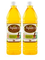 Topale's Premium Lakdi Ghana Cold Pressed Groundnut Oil 1 litre (pack of 2)