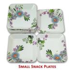 INPRO Melamine Small Snacks Plates: Lightweight Melamine Square 5.5 Inch Snacks Plate / Snacks Plates / Quarter Plates / Half Plate / Kitchen crockery / Melamine dinnerware / Lunch Plate / Melamine Plates / Plate Set of 12