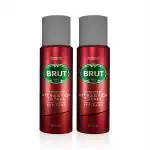 Brut Attraction Totale Deodorant Body Spray for Men, Masculine Long-Lasting Deo with Woody Fragrance, Deo Combo Pack of 2 (200ml Each)