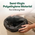 KLAP Garbage-Dustbin Bag | 75-micron semi-virgin polyethylene | Leak Proof Material (Extra Large - Pack of 6 bags 90) | Tear Resistant | Kitchen Garbage Bag | Easy Disposal Dustbin Garbage Bags | 15 bags each Pack | Black Color Dustbin Bag