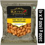 BLK Foods Daily 1.60 Kg Nutricious & Healthy Almonds Californian (4 X 400g)
