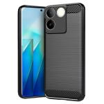 Fastship Silicone Rubber Hybrid Case Back Cover for IQOO Z7Pro / Vivo T2_Pro 5G - Black