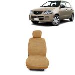 Kingsway Towel Fabric Car Seat Covers for Maruti Suzuki Alto, 2000 - 2012 Model, Material: 100% Cotton, Color : Beige, Complete Set of All Seats (Car Specific Front + Rear Seat Covers)