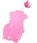 Maanit Pink Baby Bath Tub with Anti Slip Base with Shampoo Mug (Pack of 2)