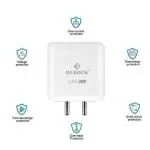 DEBOCK 65W SuperVooc/ Dash/Dart/Warp/ Fast Charging Support Charger with Vooc TypeC Cable (White)