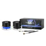 MARS 2-In-1 Hue Gel Eyeliner With 2 Brush Set Smudgeproof and Stay Upto 24 Hours Color-Blu, Blk