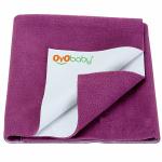 OYO BABY Waterproof Bed Protector Baby Dry Sheet, Large, Rani Pink (140 cm x 100 cm)