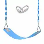 REZNOR Flexible Swing Seat Metal Tringle Hook with 2 Meter Plastic Coated Chain, Blue