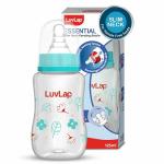Luv Lap Anti-Colic Slim Regular Neck Essential BPA-Free Baby Feeding Bottle, 125ml, Green