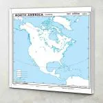 GO WOO SMALL - 100 NORTH AMERICA PHYSICAL OUTLINE MAP FOR SCHOOL | North America physical map for school