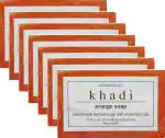 Khadi Herbal Handmade Orange Soap, 125 Gm Each (Pack Of 7)
