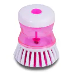 QinPin Ergonomic Design Soap Dispensing Brush for Efficient Sink Cleaning in Kitchen & Bathroom, Durable Non-Scratch Bristles and Easy Refill System (Pack of 1)