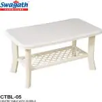 Swagath furniture Plastic Coffee table I Centre Table For Café, Home, Living room (Finish Color - White, Pack of 1, DIY(Do-It-Yourself))
