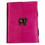 pranjals house Pink Leather Handmade Diary 100 Pages