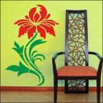 Decowall Multicolor Polyethylene Face Close Flower Design For Wall Paint Stencil For Wall Decor, 16 X 24 Inch