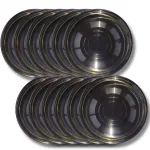 SHINI LIFESTYLE Heavy Gauge Steel Laser Halva Plates / Breakfast Plates / Serving Plates, 17 cm Quarter Plate (Pack of 10)