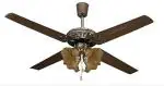 HANS LIGHTINGS CEILING FAN WITH LED LIGHT 1200 mm SILENT OPERATION 4 BLADE CEILING FAN  (BROWN)