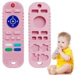 BBYARAJ TV Remote Control Shaped Baby Teether Toys Infant Toddler Sensory Chew Teething Toys for Babies 6-18 Months