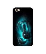 Casotec Cool Headphone Design Printed Silicon Soft TPU Back Case Cover for Vivo V5 Plus