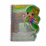 KALRA MAGIC Cartoon Charter Kids | Glitter Notebook Dairy | A5 Size Dairy | Water Glitter Pen | Giltter Free Pen |(Mermaid)