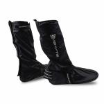 Steelbird Riding Shoe Cover -3GSOS Black Boots Cover For Rider With Reflective Piping Waterproof Rain Shoes Covers - Size 40-41