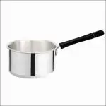 Macclite Aluminium Mirror Finish Heavy Regular Sauce Pan, Sauce Pot, Milk Pot, Maggi Pot, Tea Pan, Coffee Pan, Pan, Cook and Serve No.1, 1.5 L 17 cm Dia, Silver, Gas Stove Compatible Only.