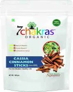 7 chakras Organic Cassia Cinnamon Sticks for Better Digestion, Weight Management Dalchini - 100 gm