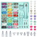 Hasthip Snap Buttons With Snap Pliers Set, Sewing Snap Button Machine Fastener And 300 Sets Plastic & Metal Snap Buttons Kit For Repairing, Sewing And Diy Crafting