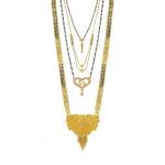 BCOMWALA JEWELS Gold Plated Mangalsutra Set for Women Affordable Traditional Bridal Jewelry Combo with Earrings, Perfect for Daily Wear & Festive Occasions