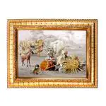 Hawai Feng Shui Vastu Remedies Wooden Framed Village Scene Photo for Home Office Business Place SFDI215GLDFRM